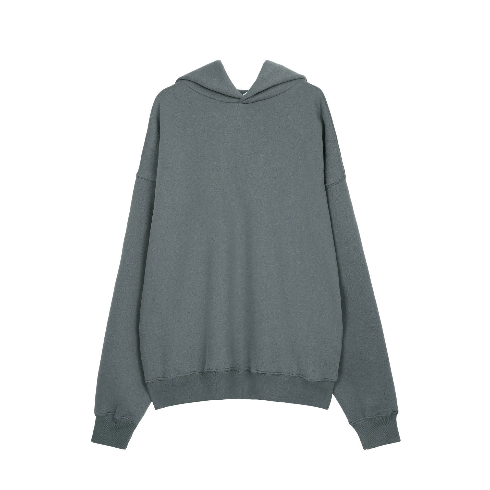3856-4 Solid Color fleece-lined Hoodie