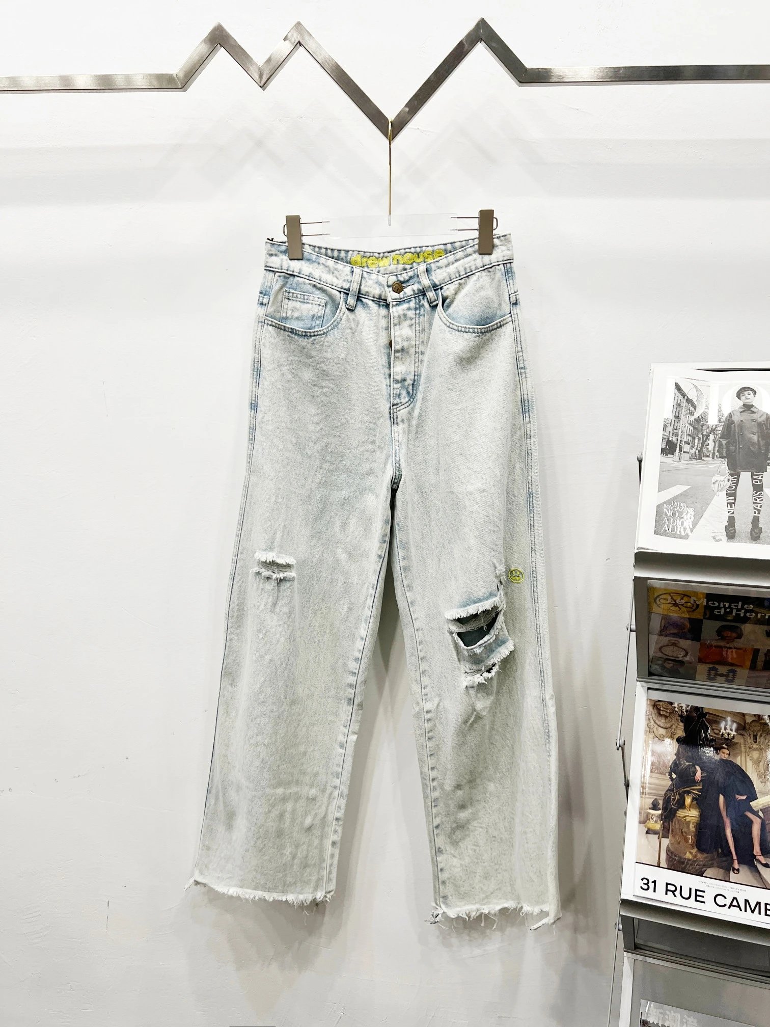 Drew House Distressed Acid Wash Jeans - 6