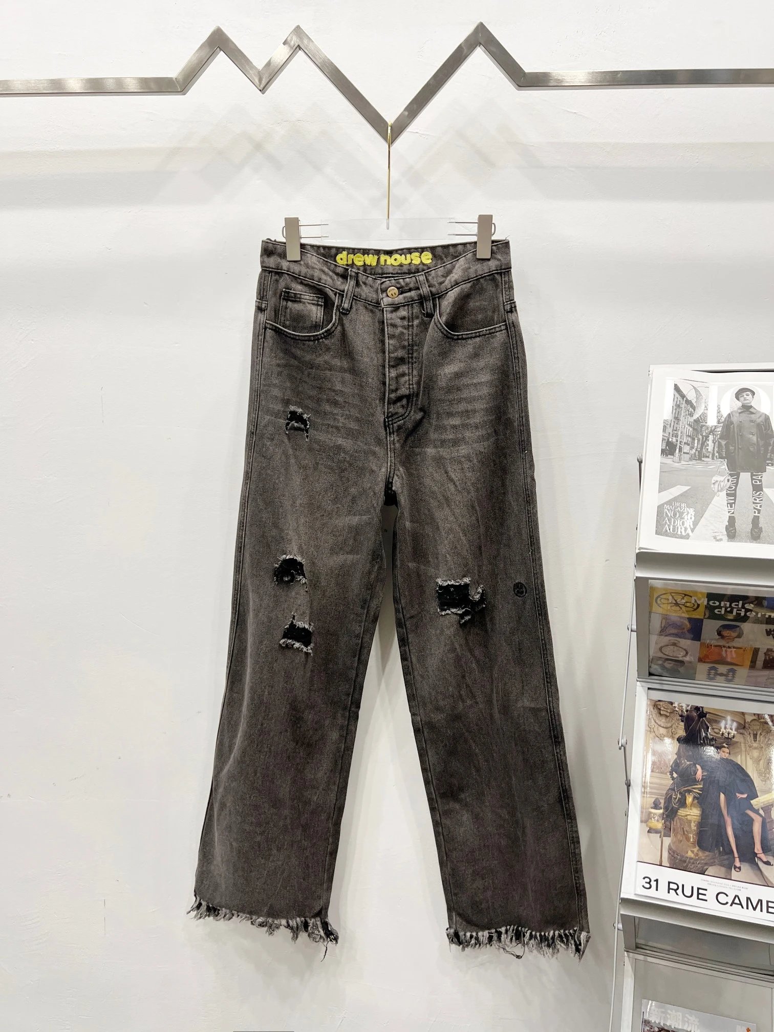 Drew House Distressed Acid Wash Jeans - 7
