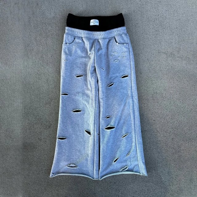 Distressed Double Waist Sweats: seller detail photo 1