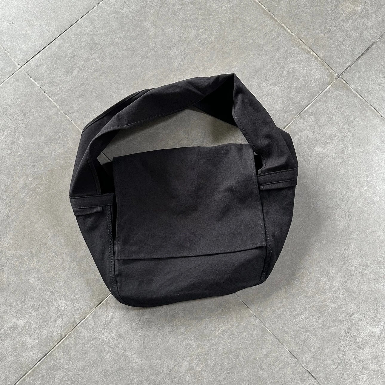 Comme des Garcons Vintage Leather Canvas Messenger Bag