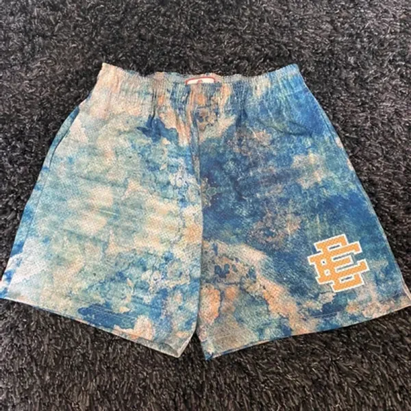 Design Acid Wash Shorts Multicolor Shorts - 3