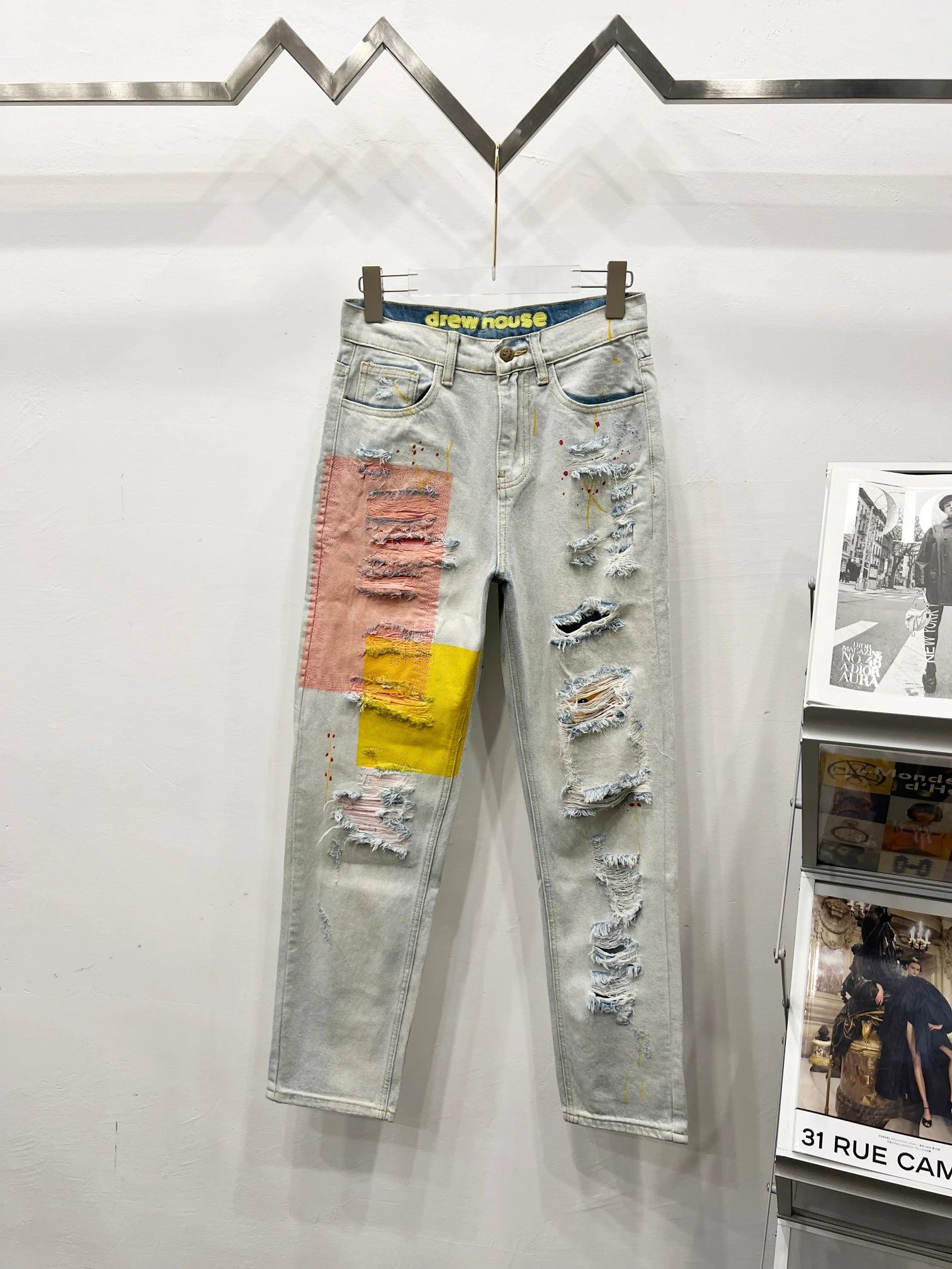 Drew House Distressed Acid Wash Jeans - 4