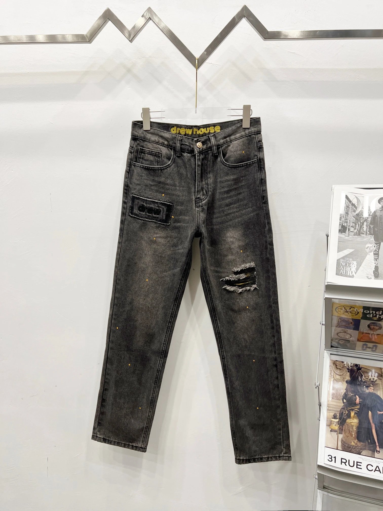 Drew House Distressed Acid Wash Jeans - 9