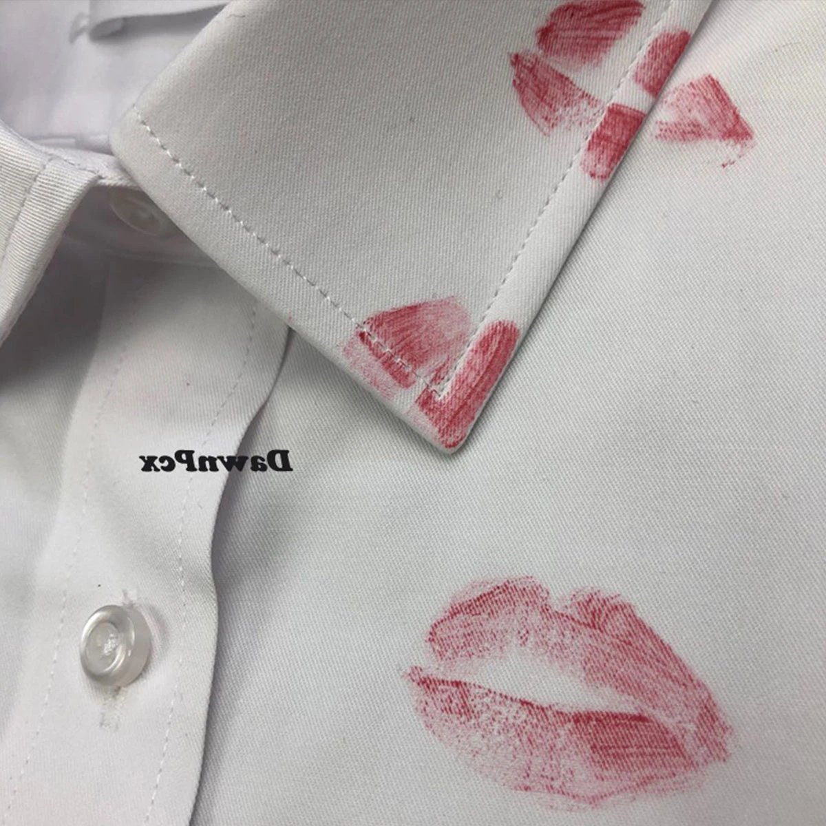 Margie Style Personalized Red Lip Print White Casual Loose · 4