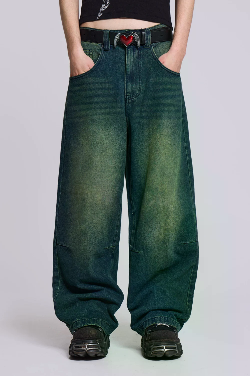 Jaded London Jeans Colossus Fit wide-leg — Green