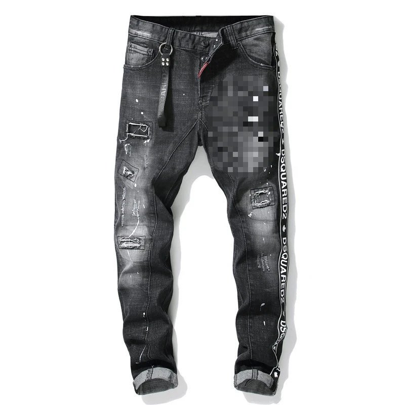 Dsquared2 Jeans Distressed paint-splatter slim-fit — Black1011