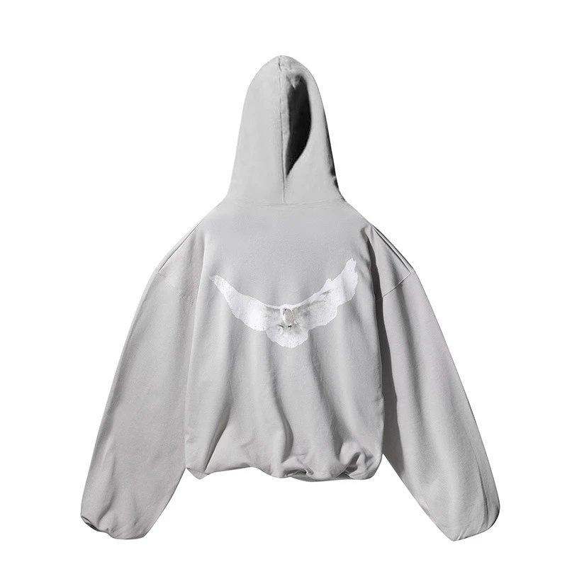 Gap Cropped Hoodie Light Gray Hoodie - 4