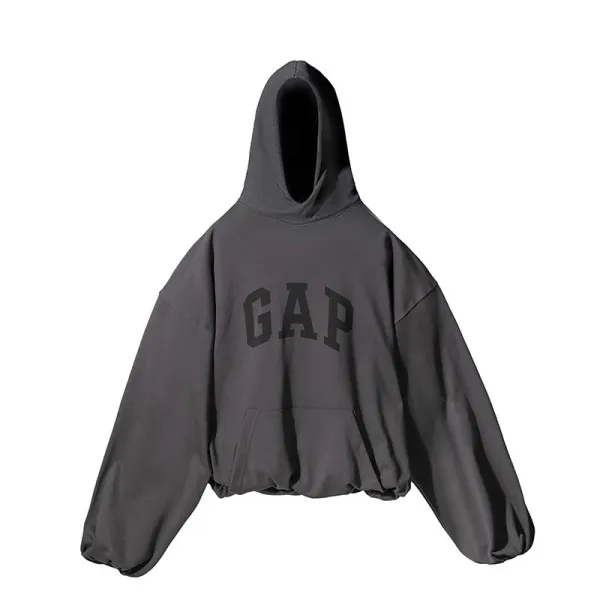 Gap Cropped Hoodie Light Gray Hoodie - 5