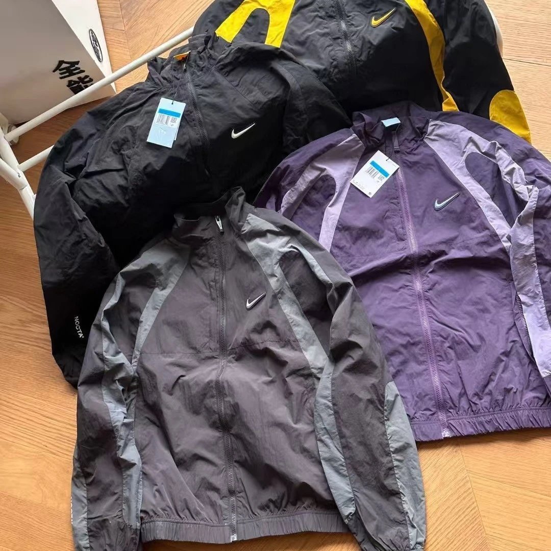 Men's Jacket Hook & Panel Color Block Casual Sportswear Couples Coat