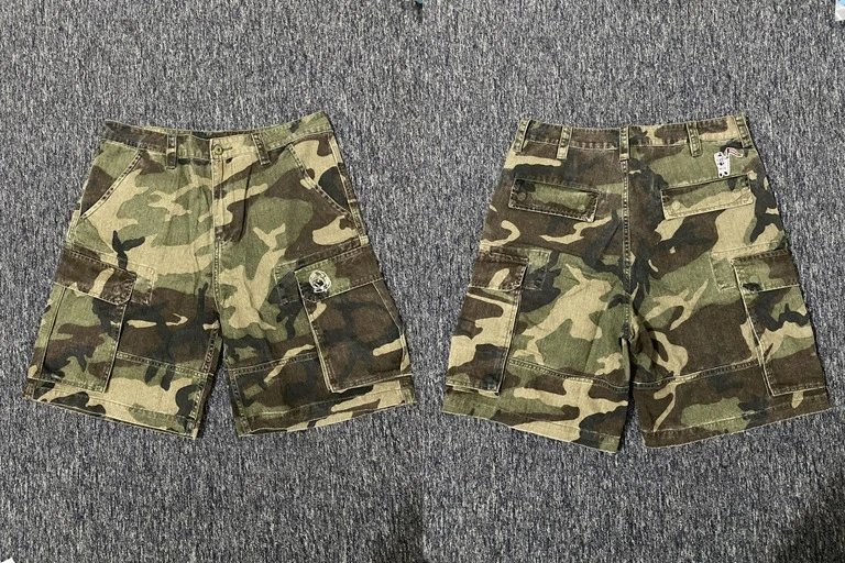 A Bathing Ape Camo Cargo Shorts Multicolor Shorts - 1