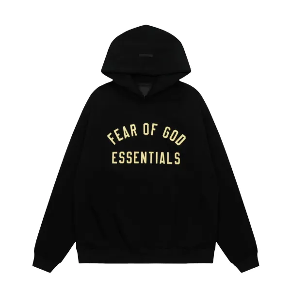 Fear of God Essentials Arch Logo Black Hoodie - 1
