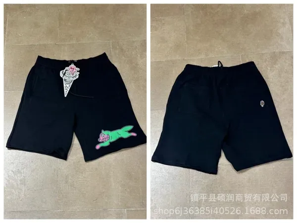 Pleasures x Ice Cream Cat Print Black Sweat Shorts - 1