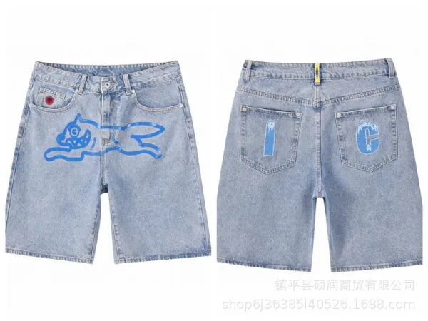Bape x Unknown Artist Denim Shorts Blue - 1