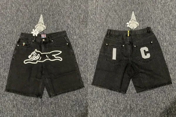 Bape x I.C. Denim Shorts Black - 1