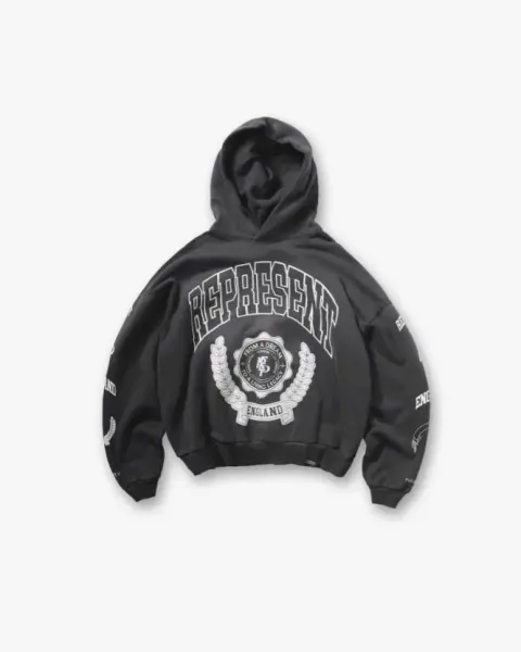 Represent England Crest Hoodie Black - 1