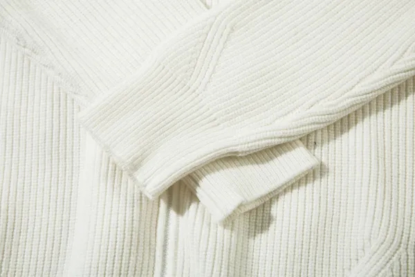 Design Chunky Knit Oversized Cardigan Beige-Gray Multicolor - 13