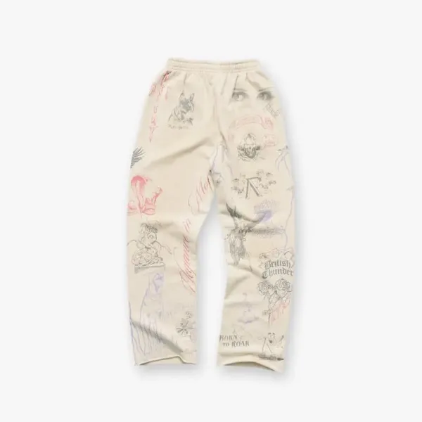 Off-White x Virgil Abloh 'Diary' Print Sweatpants Beige - 1