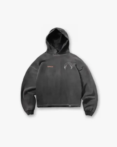 Supreme x Unknown Brand Distressed Gray Hoodie - 1