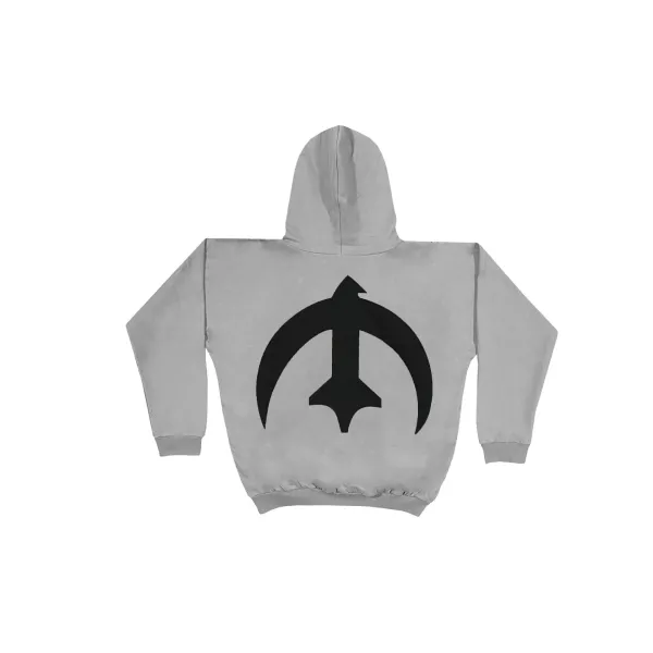 Design Hoodie with Abstract Symbol Logo Gray Hoodie - 1
