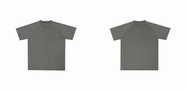 Design Raglan Sleeve T-Shirt Gray - 1