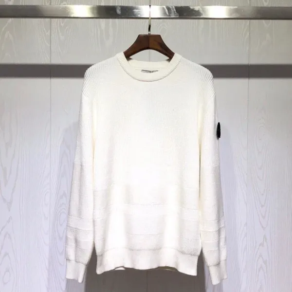 Stone Island Crewneck Knit Sweater White - 1