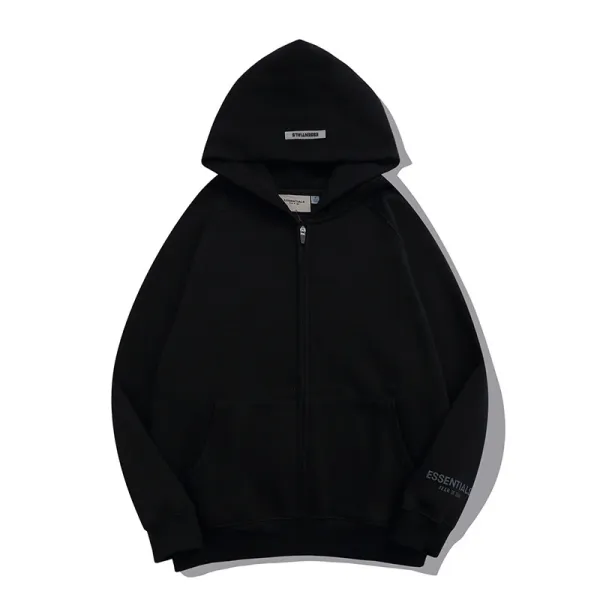 Fear of God Essentials Hoodie Black/White/Gray/Army Green/Burgundy/Lavender/Yellow Sweatshirt - 9