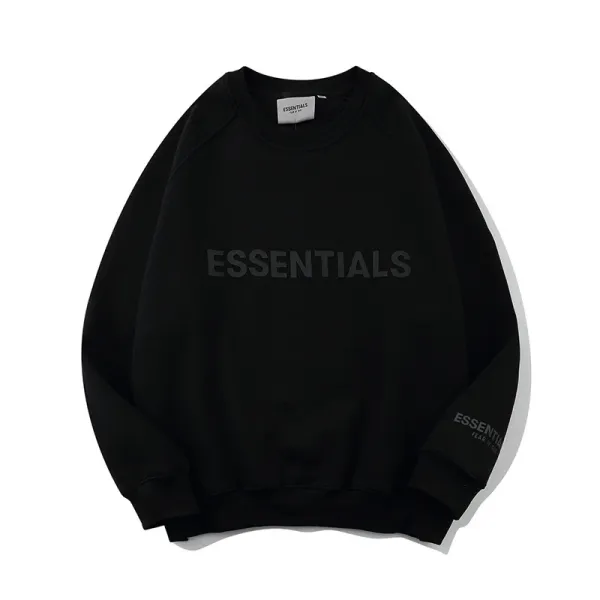 Fear of God Essentials Hoodie Black/White/Gray/Army Green/Burgundy/Lavender/Yellow Sweatshirt - 4