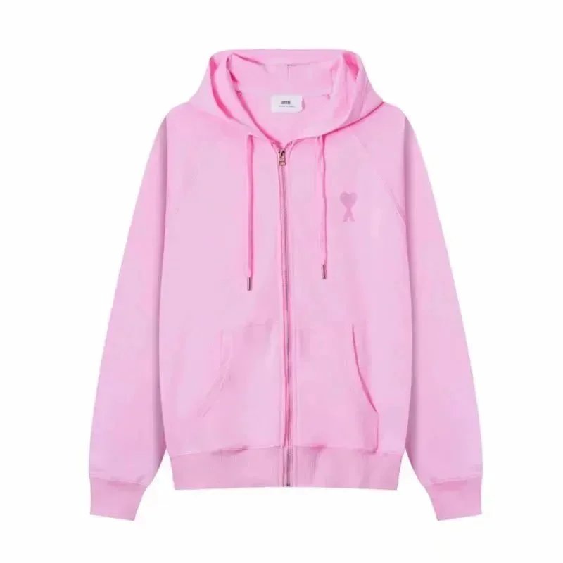 Comme des Garçons Play Heart Logo Zip-Up Hoodie Gray - 7