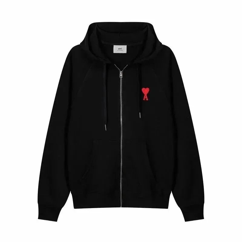 Comme des Garçons Play Heart Logo Zip-Up Hoodie Gray - 4