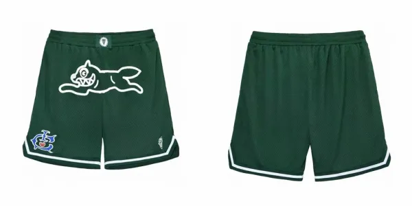A Bathing Ape x Stussy x NBA Green Mesh Basketball Shorts - 1