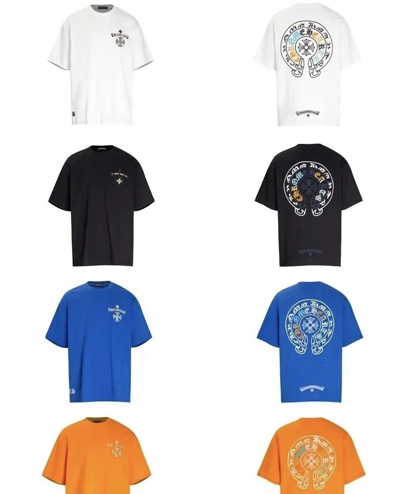 2023 New Chrome Summer Short Sleeve T-Shirt Streetwear Collection for Men and Women