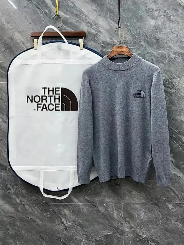 Moncler Knitwear Crewneck knit sweater with logo patch product detail image 4