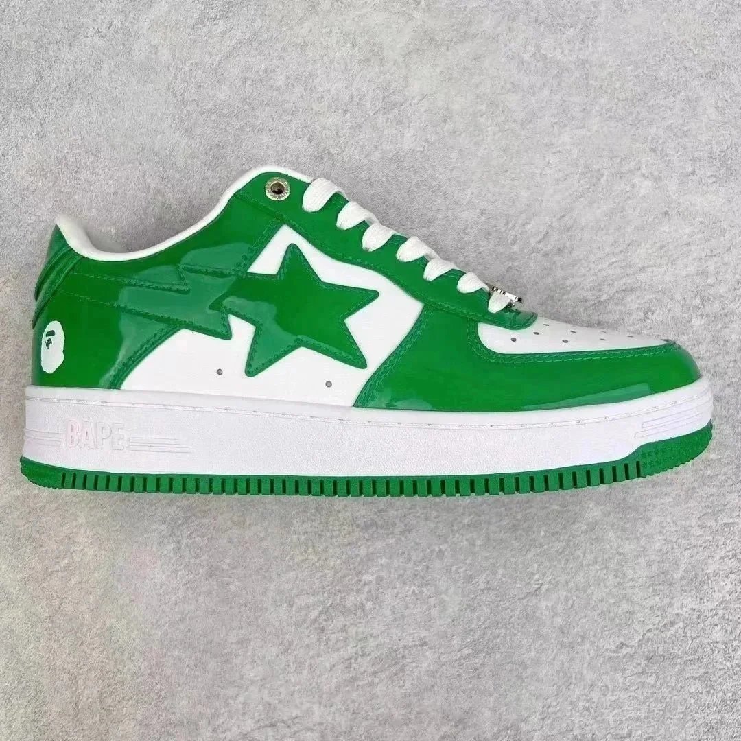 White Green Patent Leather