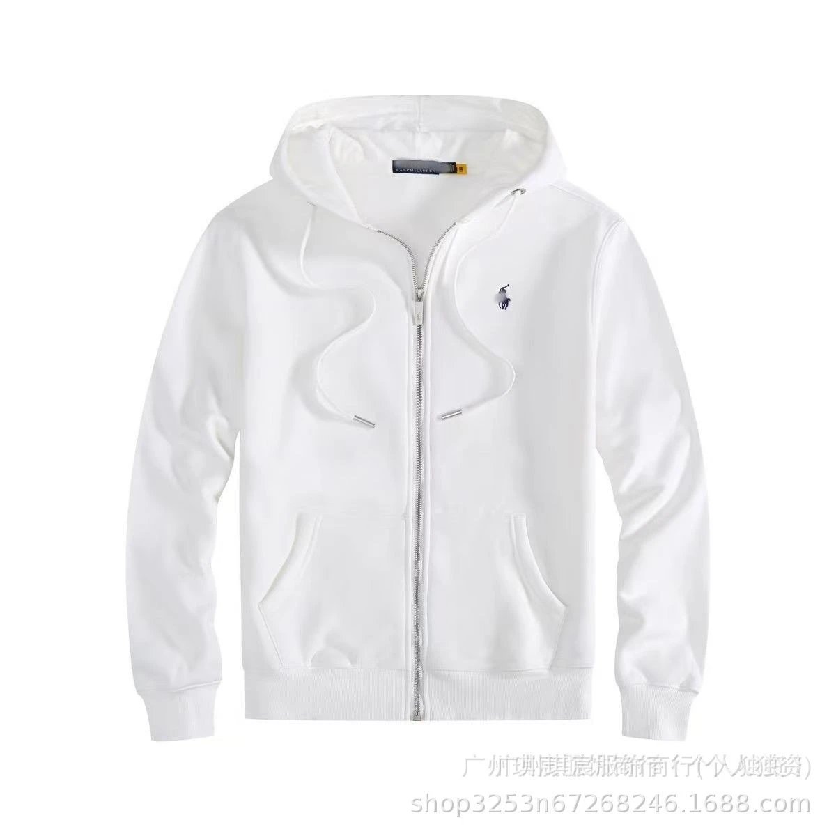 Embroidered Zip Hoodie with Drawstring photo 4
