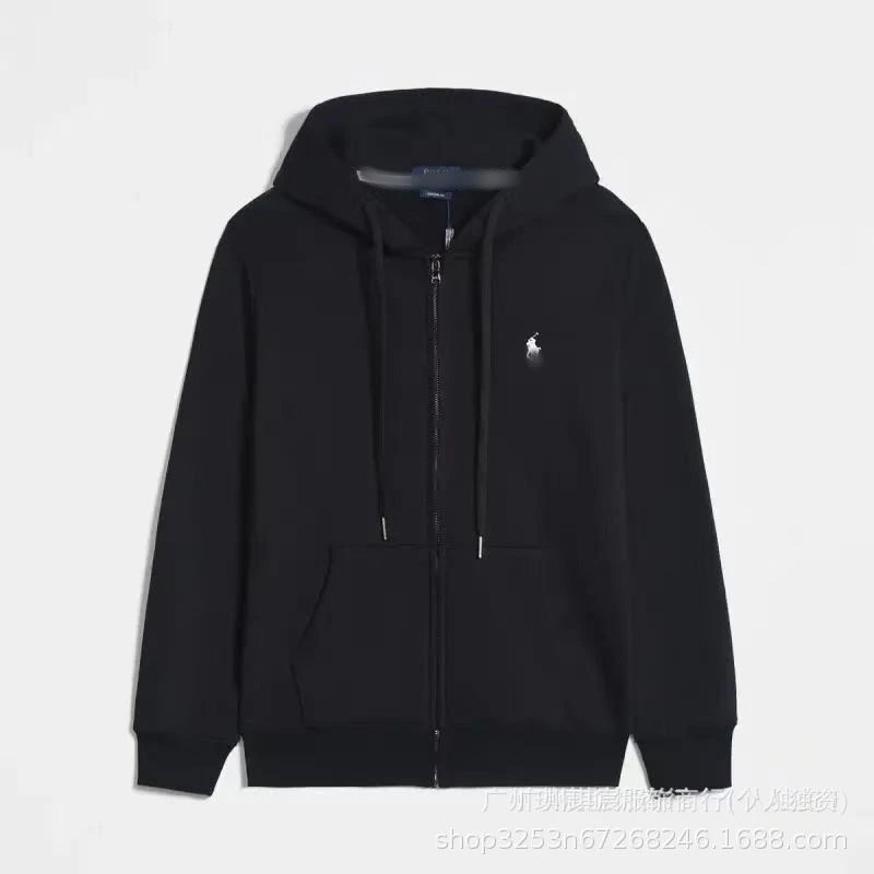 Embroidered Zip Hoodie with Drawstring photo 2