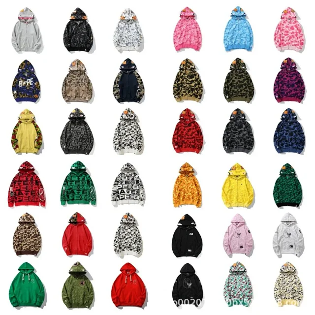A Bathing Ape Hoodies & Sweatshirts Shark full-zip camouflage hoodie product detail image 8