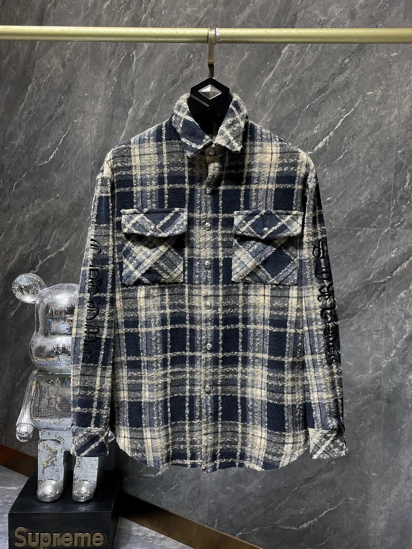 Chrome Hearts Cross Patch Flannel Jacket