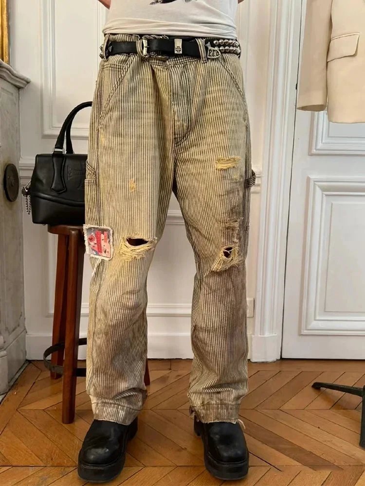 ERD Canvas Distressed Denim Jeans 2
