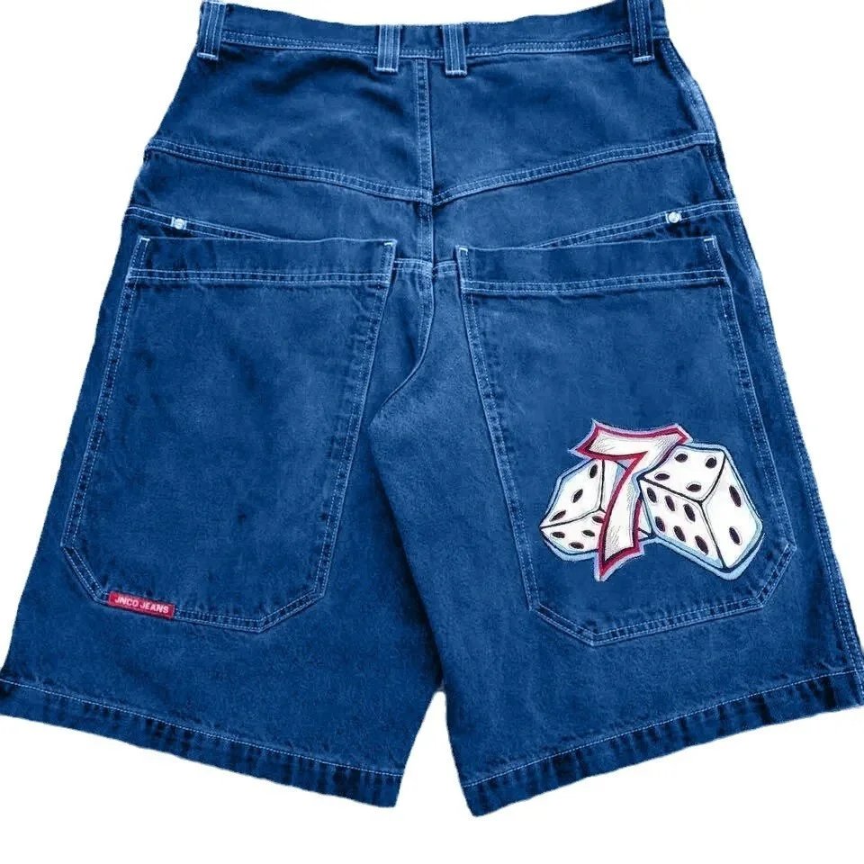 JNCO Shorts Wide-Leg Denim with Embroidered Back-Pocket Graphic image 8