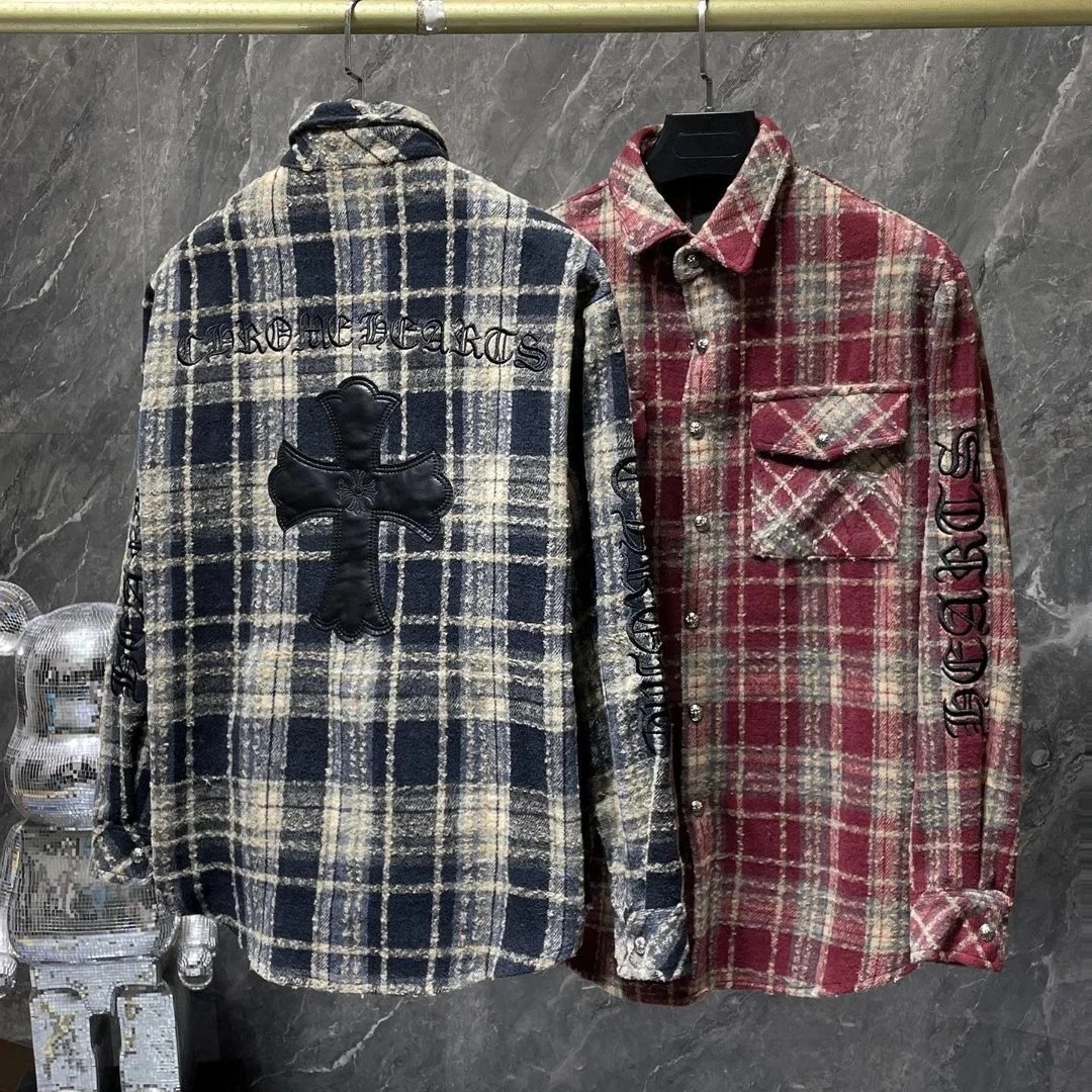 Chrome Hearts Cross Patch Flannel Jacket 2