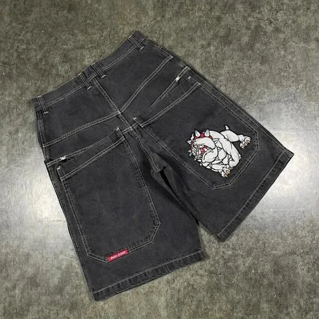 JNCO Shorts Wide-Leg Denim with Embroidered Back-Pocket Graphic product detail image 3