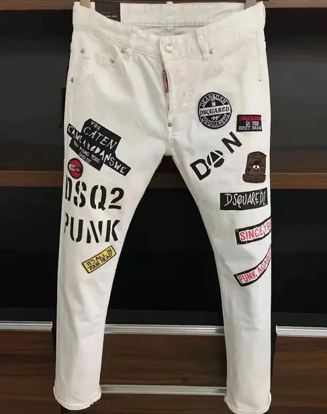 Dsquared2 Jeans distressed paint-splatter slim-fit product detail image 11
