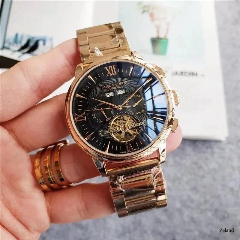 Patek Philippe Nautilus Rose Gold Silver Dial Luxury Watch