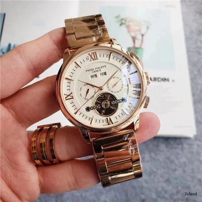 Patek Philippe Nautilus Rose Gold Silver Dial Luxury Watch