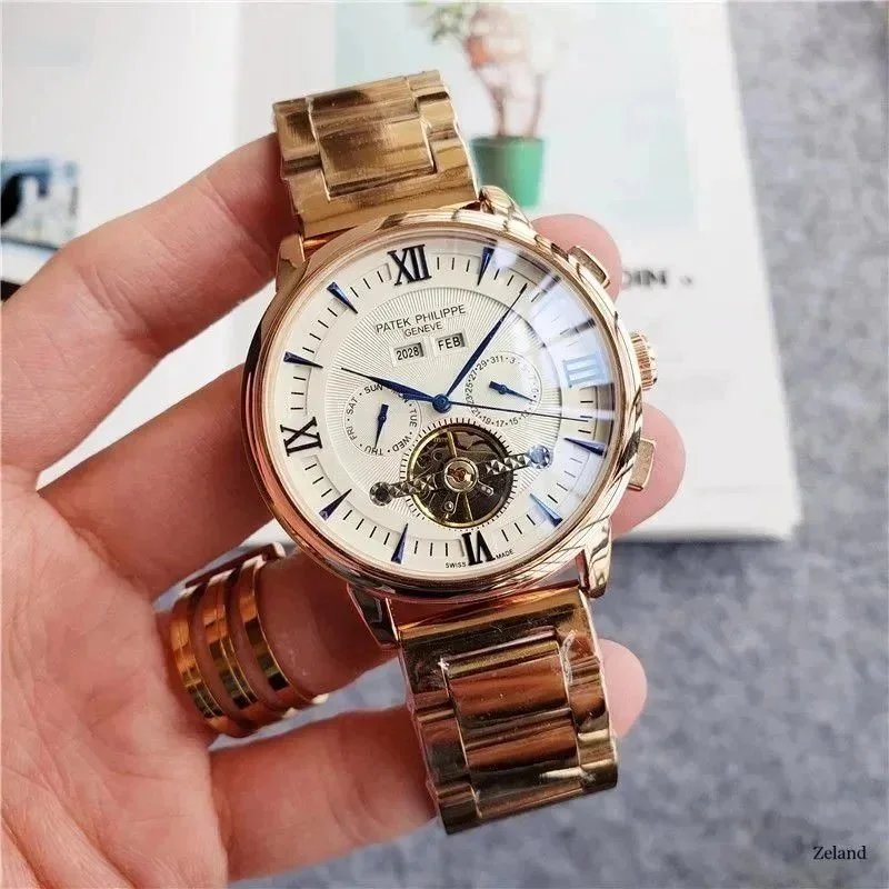 Patek Philippe Nautilus Rose Gold Silver Dial Luxury Watch