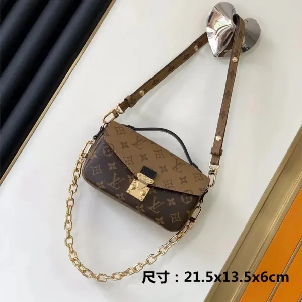 Louis Vuitton Dauphine Mini Monogram Brown Shoulder Bag - 4