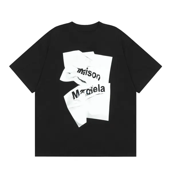Maison Margiela Tabi Print Black T-Shirt - 11
