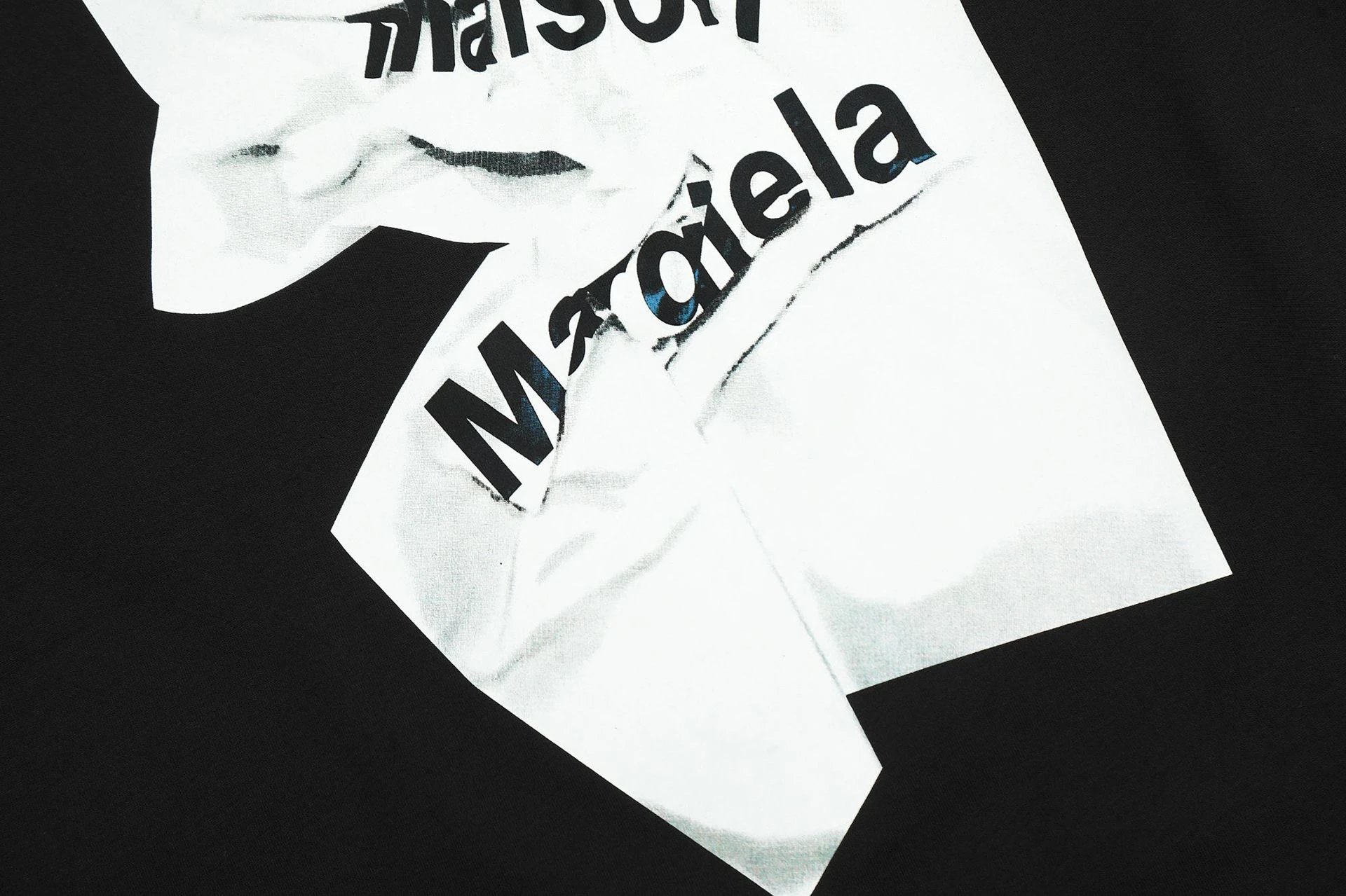 Maison Margiela Tabi Print Black T-Shirt - 31