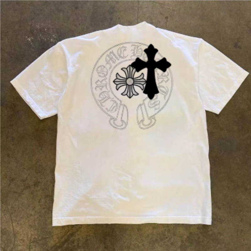 【DX29-17】Unisex 100% Cotton Short Sleeve T-Shirt Versatile Top